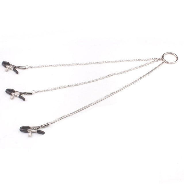 Nipple Clamps Vagina Clitoris Stimulator Chain