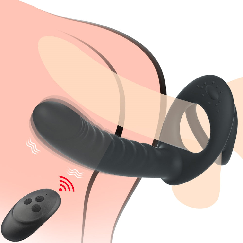 Double Penetration Strap on Vibrator For Couples