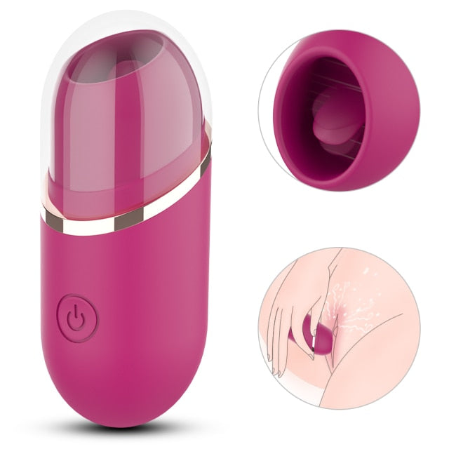 Mini jouet de stimulation du clitoris pour sucer le clitoris et lécher la langue