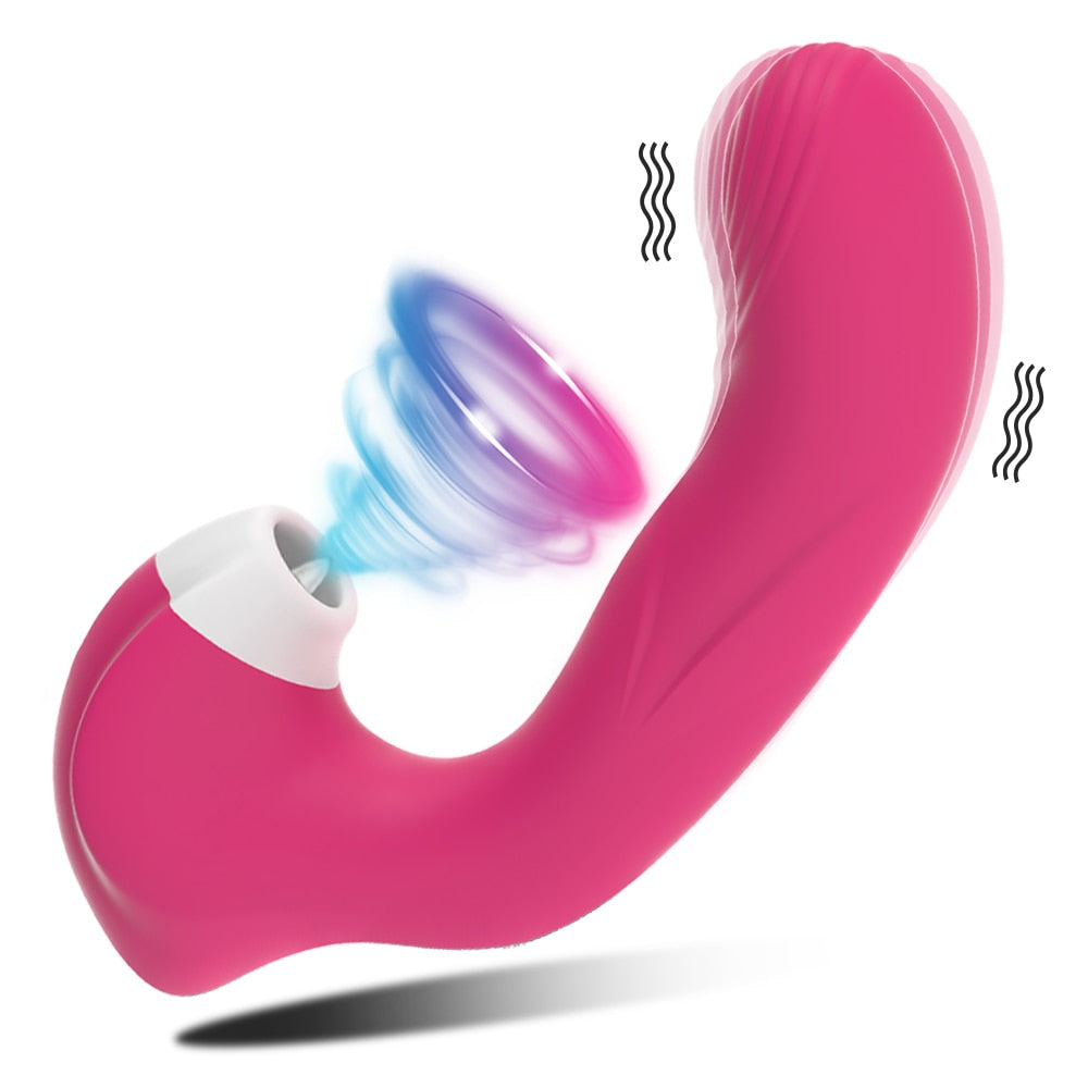 3 in 1 Clitoral Vagina Sucking Licking Vibrator G Spot Clitoris Stimulator